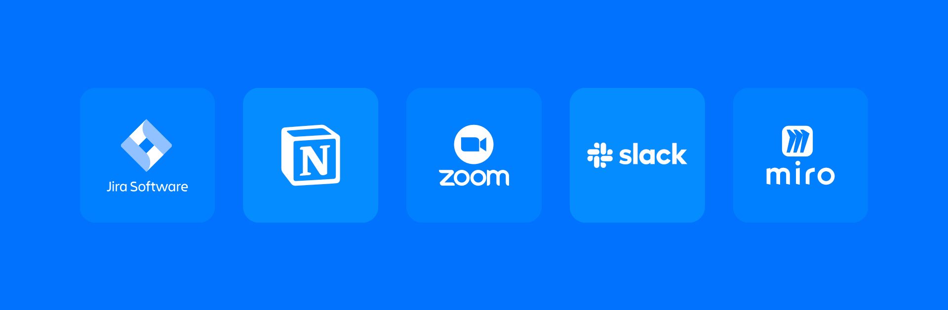 Tools used at our company for improved collaboration and project management: Jira Software, Notion, Zoom, Slack and Miro