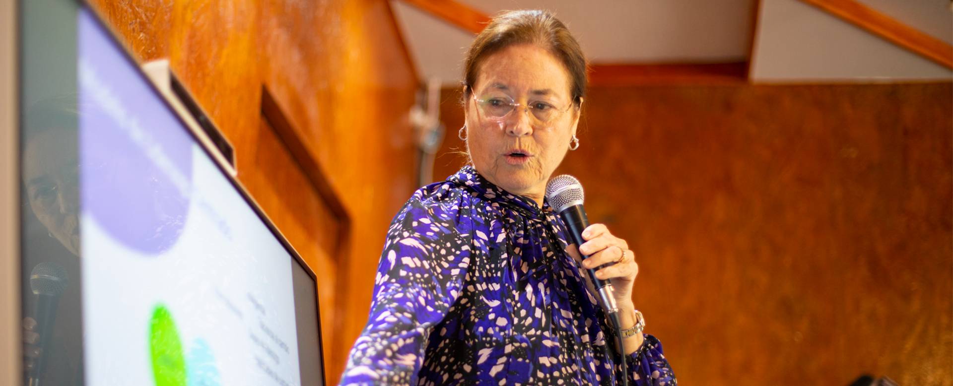 March's 2024 BoostHer Tech talk: A model of female leadership, imparted by María Eugenia Brizuela de Ávila.