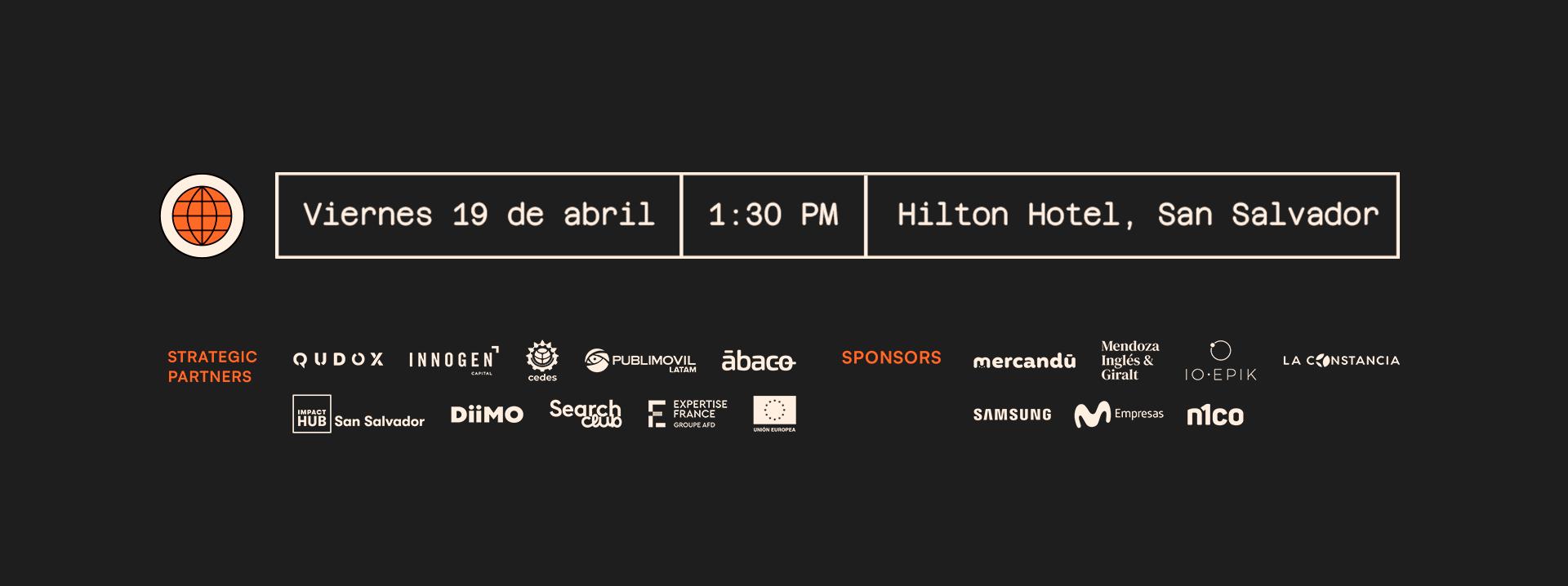 Elaniin AI '24 información general: Hotel Hilton, San Salvador. Viernes 19 de abril, 1:30 P.M.
